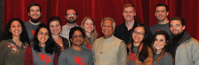 POL Grad Students with Yunus