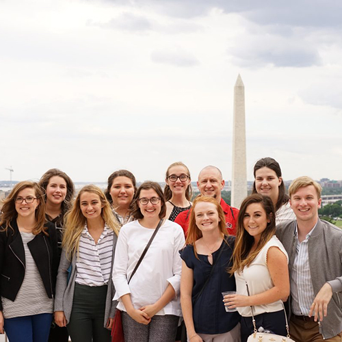 Students on the 2018 trip to D.C.