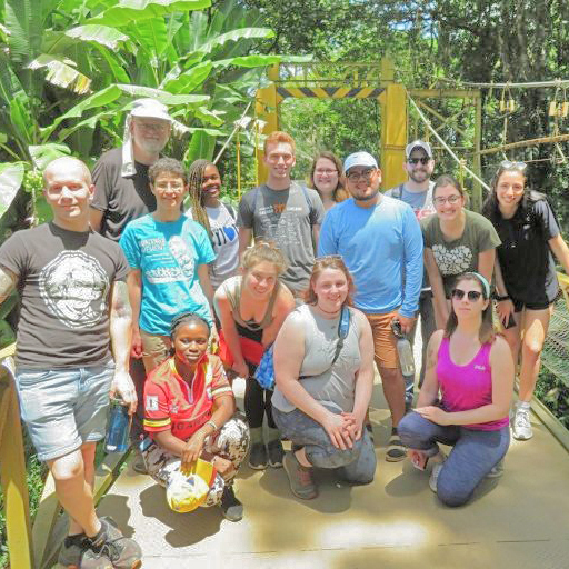 Students on the 2019 trip to Costa Rica.